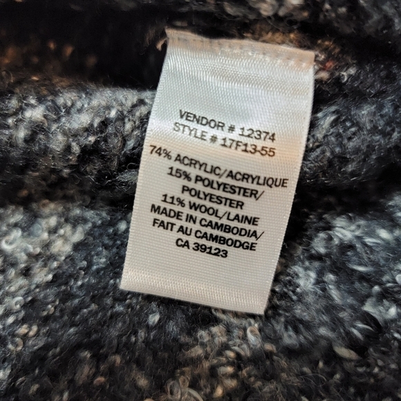 𝅺NWT Northern Reflections Wool Blend Gray Sweater - Picture 4 of 5